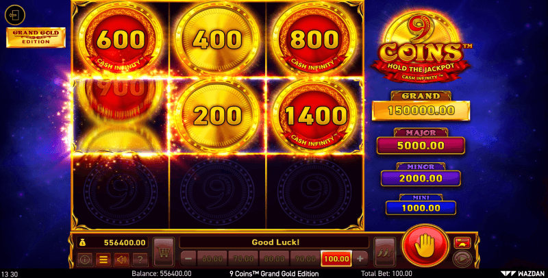 9 Coins Grand Gold Edition slot jackpots