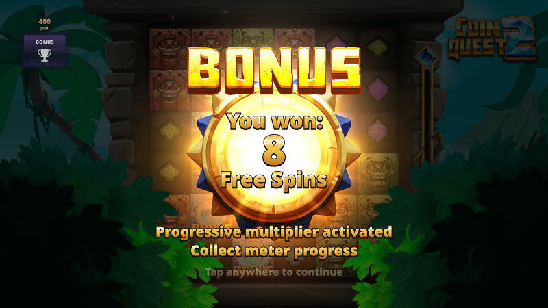 Coin Quest 2 free spins