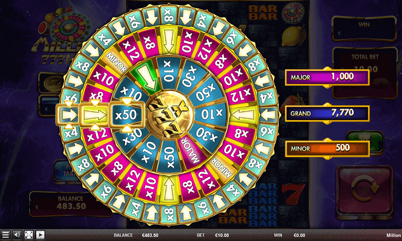Million 777 Wheel bonus game