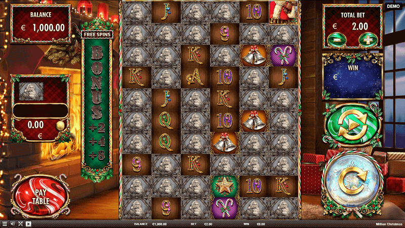 Million Christmas slot layout