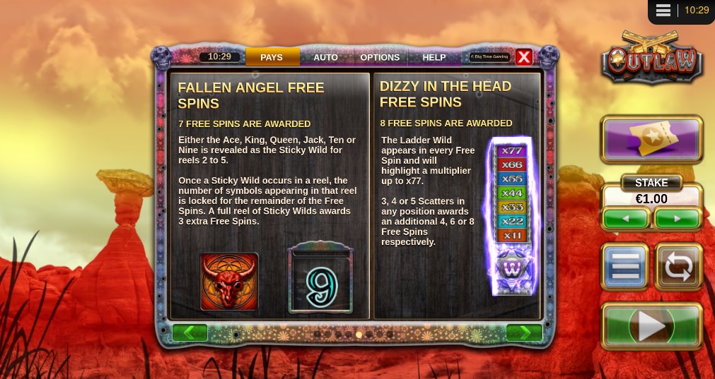 Outlaw Free Spins