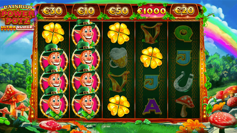 Rainbow Power Potz Ultra Nudge slot layout