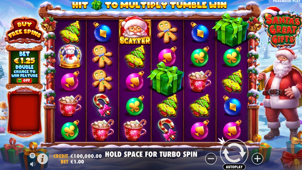 Santa's Great Gifts Main Screen