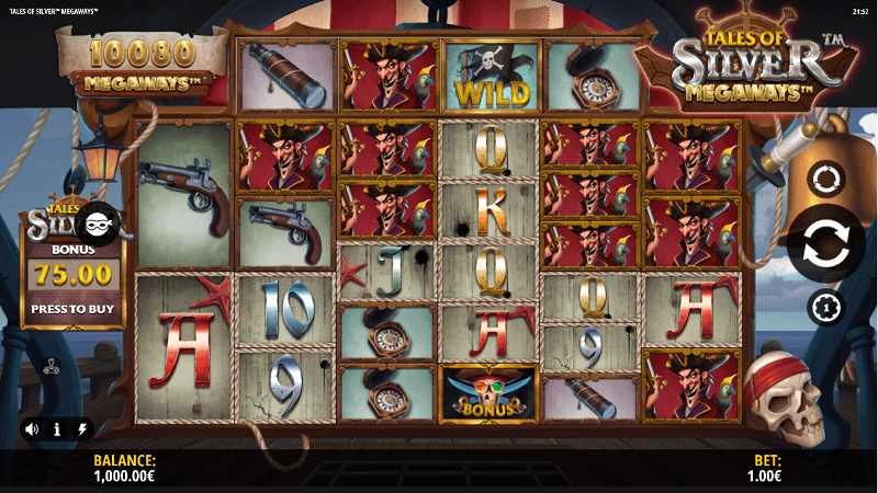 Tales of Silver Megaways slot layout