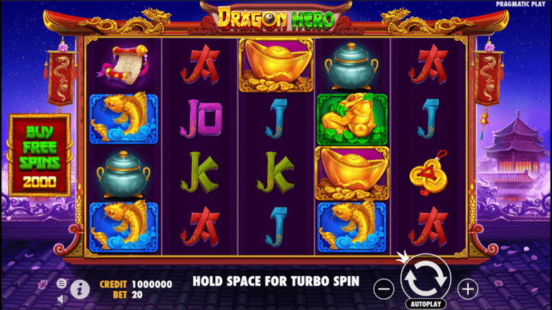 Dragon Hero slot layout