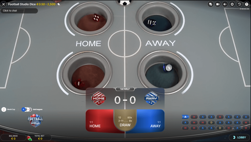 Football Studio Dice by Evolution