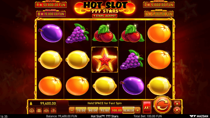 Hot Slot™ 777 Stars layout