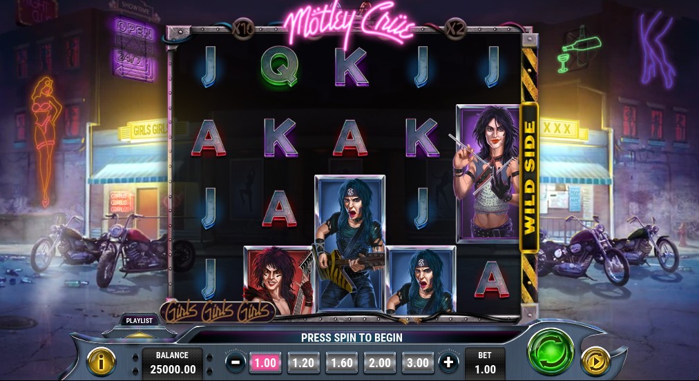 Motley Crue Main Screen