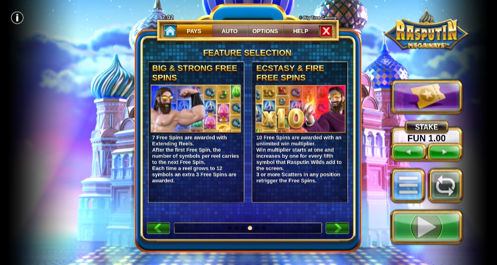 Rasputin Megaways Free Spins