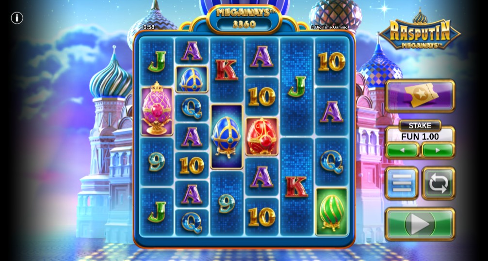 Rasputin Megaways Main Screen