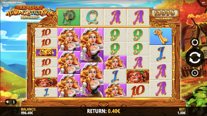 Riches of Rumpelstiltskin Megaways slot layout