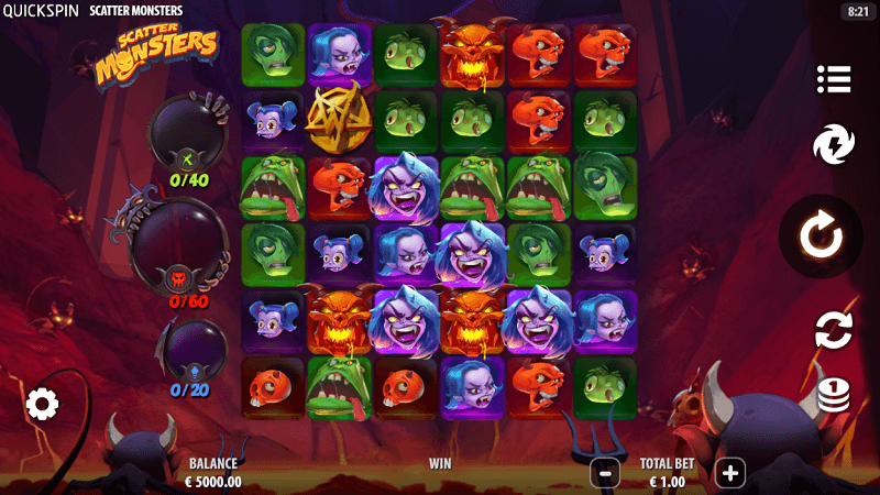 Scatter Monsters slot layout
