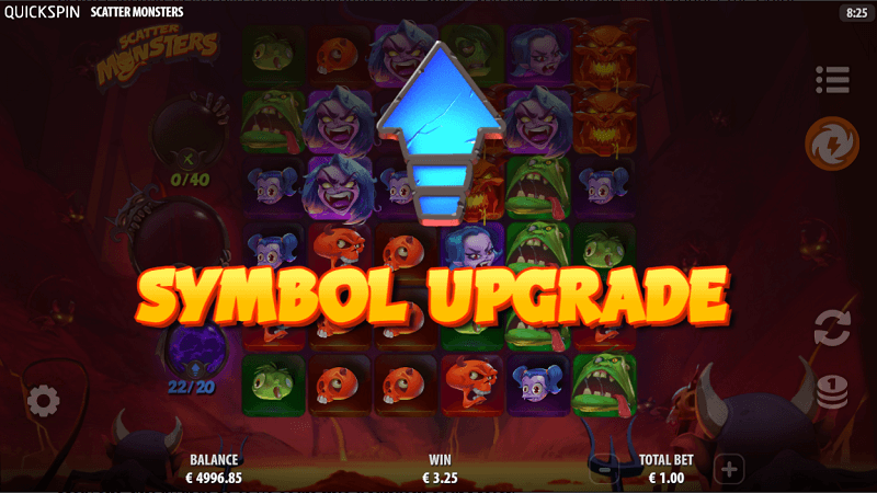 Scatter Monsters slot symbol upgrade