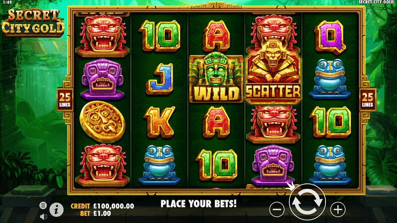Secret City Gold slot layout