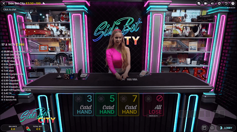 Side Bet City live casino game show