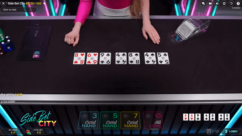 Side Bet City payouts