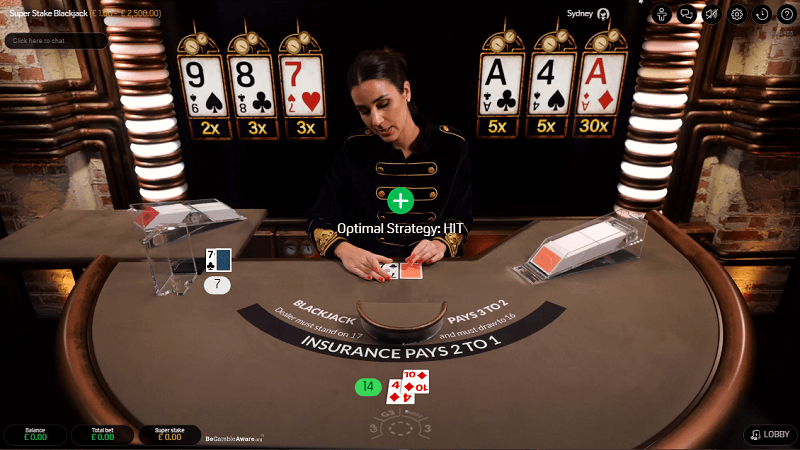 Super Stake Blackjack Stakelogic Live