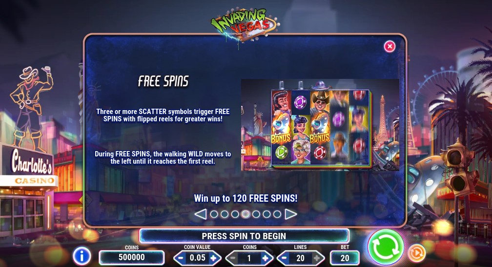 Invading Vegas Free Spins