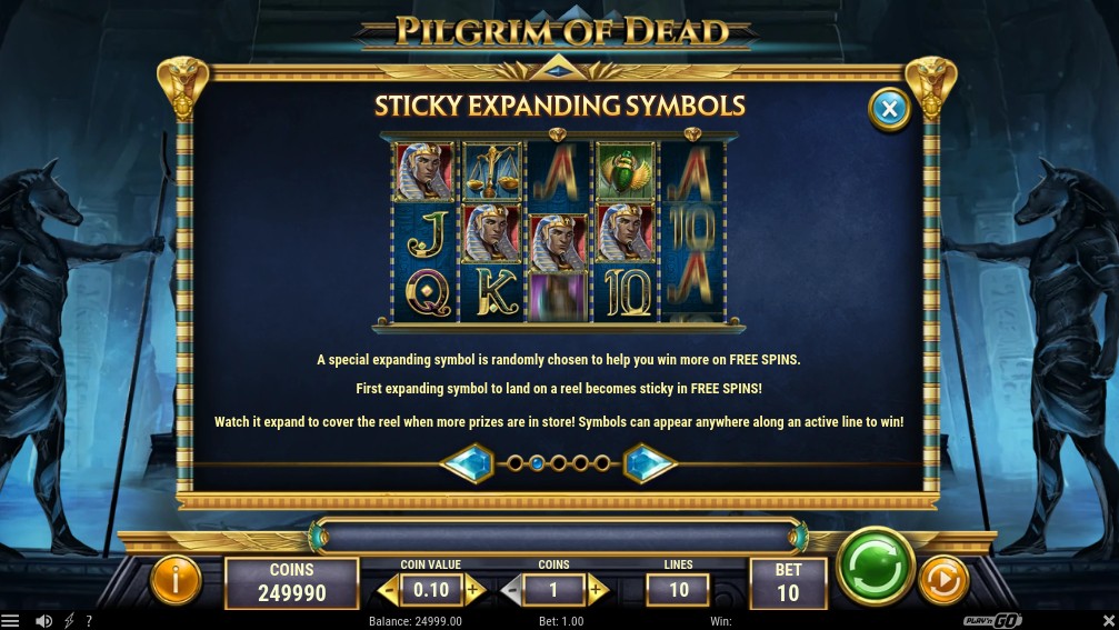 Pilgrim of Dead Sticky Expanding Symbols