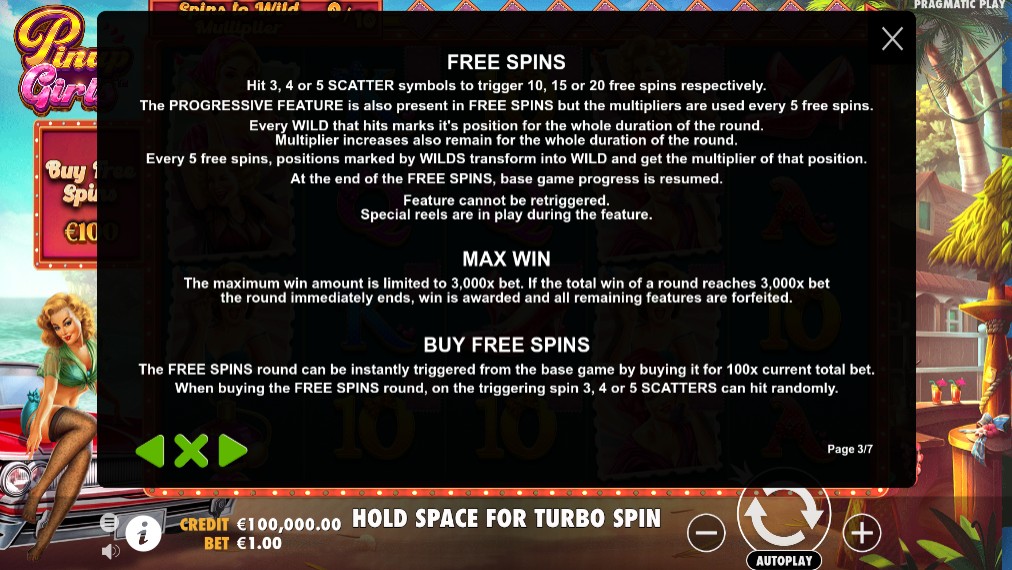 Pinup Girls Free Spins