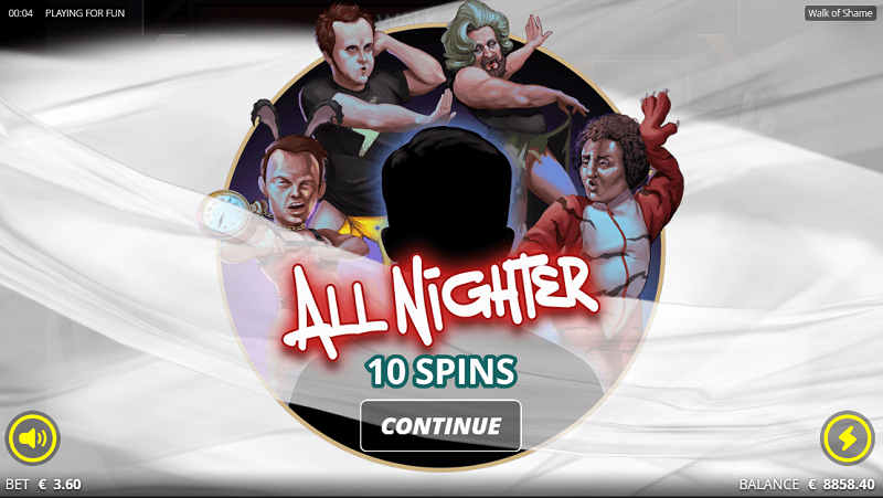 Walk Of Shame slot All Nighter bonus